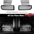 KUST 3D Floor Mats for Ford Mustang 2015-2025 2026 (NOT for Mach-E), All Weather TPE Rubber Car Mats for Mustang Accessories 2 Row Floor Rear Odorless Non-Slip High Edges