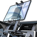 Car Tablet Holder CD Slot, [Height Adjustable Arm] Car CD Player Tablet Mount, Universal Car CD Clamp for iPad Pro Air Mini, Galaxy Tabs/Z Fold/Z Flip, iPhone, More 4-12.9" Device