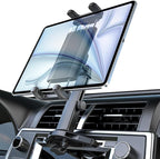 Car Tablet Holder CD Slot, [Height Adjustable Arm] Car CD Player Tablet Mount, Universal Car CD Clamp for iPad Pro Air Mini, Galaxy Tabs/Z Fold/Z Flip, iPhone, More 4-12.9" Device