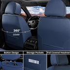 Coverado Car Seat Covers Front, Seat Covers for Cars, Waterproof 2-Pack Car Seat Cushions, Leather Carseat Seat Protectors, U