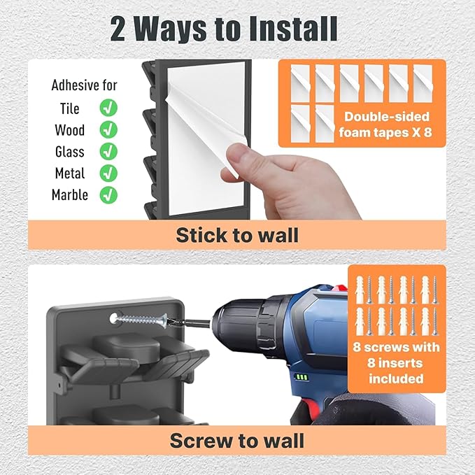 Hat Organizer for Baseball Caps 2 Packs with Built-in Spring Clips - Wall Mount Closet Hat Rack Holder,Storage for Door/Close
