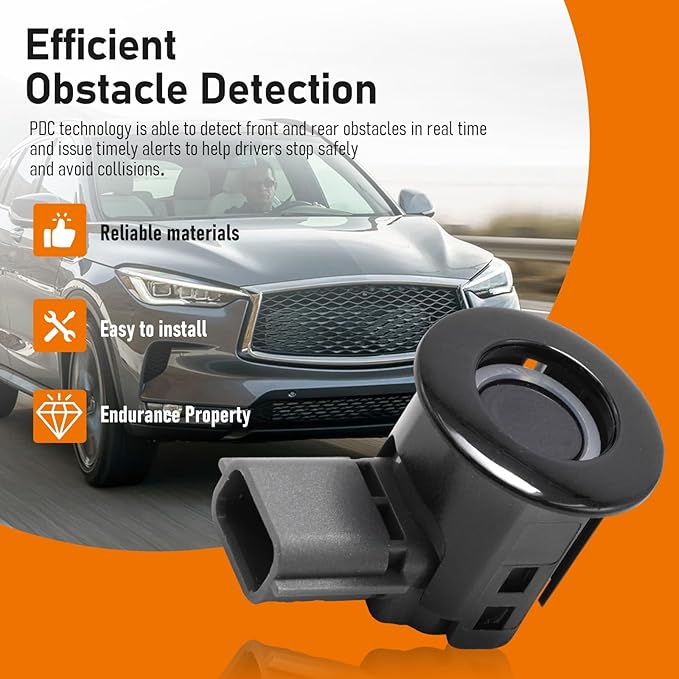 4 Pac 28438-5ZA3B Parking Aid Sensor Bumper, Replacement for Titan Replacement for Armada Replacement for Altima Replacement for Infiniti, Replaces 28533-3SH0A