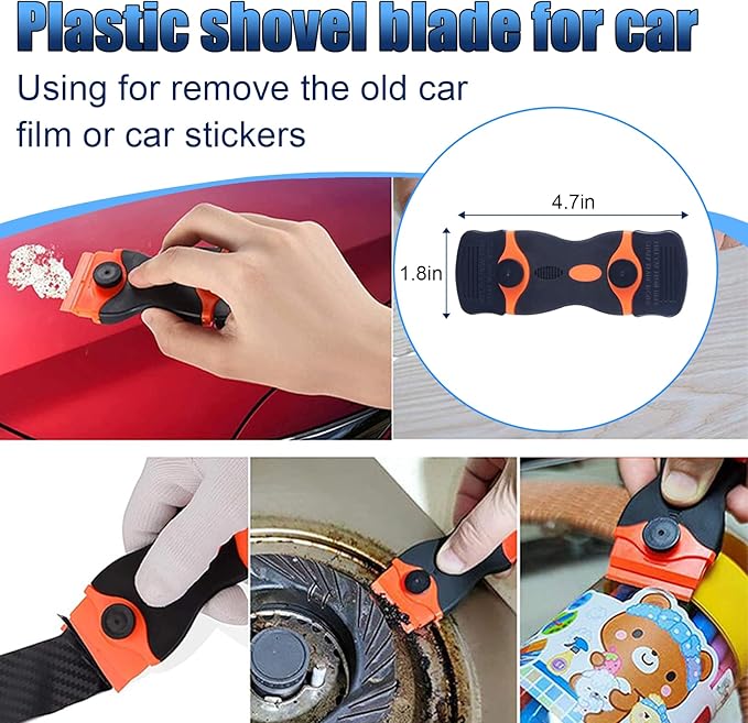 Car Window Tint Application Tools Kit, Car Vinyl Wrap Tool Window Tint Squeegees Set with with Spray Bottle Scraper Knife, Glass Protective Film Installing Tool for Automotive & Home (14PCS)