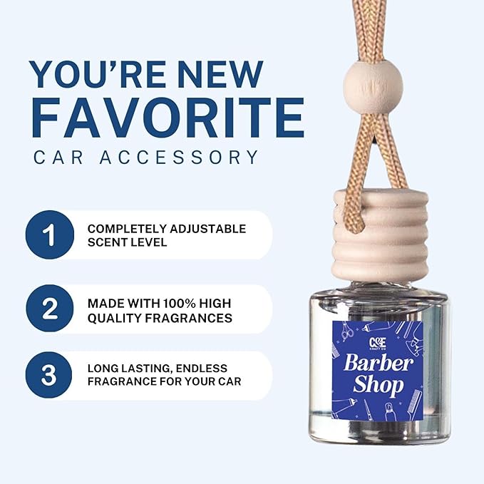 CANDECraftCo Car Air Hanging Fragrance Oil, Car Auto Freshener for Essential Oils, Scents Fragrance Aromatherapy Automobile D