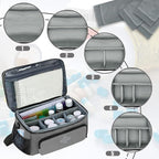 GDNasist Medicine Storage Bag, Medical Bag Pill Bottle Organizer for Emergency, Medicine Box Empty with Small Portable Pouch,