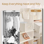 Criusia 6 Pack Large Clothes Organizer, Wardrobe Closet Organizer and Storage with Handles, Foldable Fabric Closet Organizers