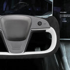 MEWANT Hand Stitched Tesla Model S Yoke Steering Wheel Cover Wrap for Tesla Model S 2021-2023 / Model X 2021-2023 Tesla Yoke Steering Wheel Accessories(3D Style)