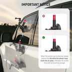 NEEWER Triple Suction Cup Car Mount Kit with 2in1 Extension Pole/Selfie Stick, Quick Release Outside Windshield Magic Arm Camera Mount Compatible with Insta360 Action Cam, Cleaning Cloth, CA065