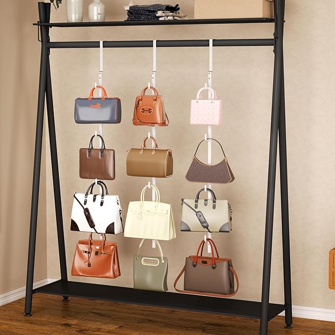 SWTYMIKI Over Door Hat Organizer - 3 Packs Metal Hanging Hat Rack with 12 Hooks Design, Baseball Cap Hanger Organizer Storage