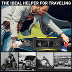 600A Jump Starter -12V Lithium Battery Booster Pack, Portable Jump Box, 12000mAh Power Bank & Jumper Cables - for 4.0L Gas and 2.0L Diesel Engines. Suitable for Car/SUV, Motorcycles, Trucks, Yacht