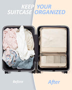 BAGSMART Keep Shape Packing Cubes, 7 Set for Travel, Lightweight Cubes, Suitcase Organizer Bags Set for Essentials
