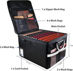 TOMKID Fireproof Document Box, Fireproof File Box with Lids, Important Document Organizer Box with Lock, Portable File Folder