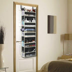 Over The Door Hanging Organizer 5-Shelves and 10 Side Pockets, Over The Door Storage for Bathroom and Bedroom, Back of Door O