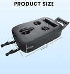 Upgraded Car Cup Holder with Dual Secure Straps, Back Seat Cup Holder for Car, PU Leather Truck Cup Holder, Boat Tray Organizer for Trucks, Minivans, SUVs, RVs, Holds Coffee, Snacks, Cell Phone