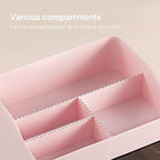 HBlife Makeup Organizer for Vanity with 2 Drawers, Large Plastic Bathroom Countertop Cosmetics Organizer Skin Care Storage, E