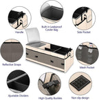 Trunk Organizer with Built-in Insulated Leak Proof Cooler Bag,Collapsible Cargo Organizer for SUV with Non Slip Bottom
