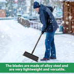Large Garden Shovel, Multifunctional Cleaning Shovel 63 Inch Large Ice Scraper Heavy Duty Garden Tool for Weeding, Lawn Edging, Scraping and Ice Removal,Black