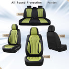 Coverado Seat Covers, Car Seat Covers Full Set, Green Car Seat Cover, Car Seat Cushion Waterproof, Luxury Auto Seat Covers, S