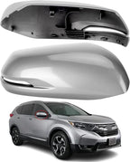 Passenger Side Mirror Cover Replacement for Honda CRV 2017 2018 2019 2020 2021 2022 - Right Side Mirror Covers, Rear View Mirrors Cap Accessories Grey, With Lamp