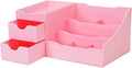 Uncluttered Designs Makeup Organizer With Drawers - Cute Kawaii Countertop Storage for Cosmetics, Pretty Vanity Holder for Pe
