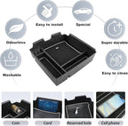 SKTU Compatible with 2022-2025 2026 Kia Carnival Center Console Organizer 2024 2025 2026 Carnival Accessories Console Tray 2024 2025 2026 Carnival Console Organizer with Coin and USB Hole (White)