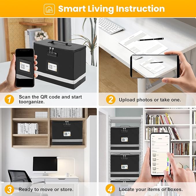 Small Next of Kin Box Organizer with 5 A4 Hanging Folder,Important Document Organizer with Combination Lock Fireproof File Bo