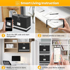 Small Next of Kin Box Organizer with 5 A4 Hanging Folder,Important Document Organizer with Combination Lock Fireproof File Bo