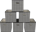 Yunkeeeper storage bins Cubes, Fabric Cube Organizer with Handle, Foldable Cube Bins for Cloth or Accessary Storage, 11x11x11