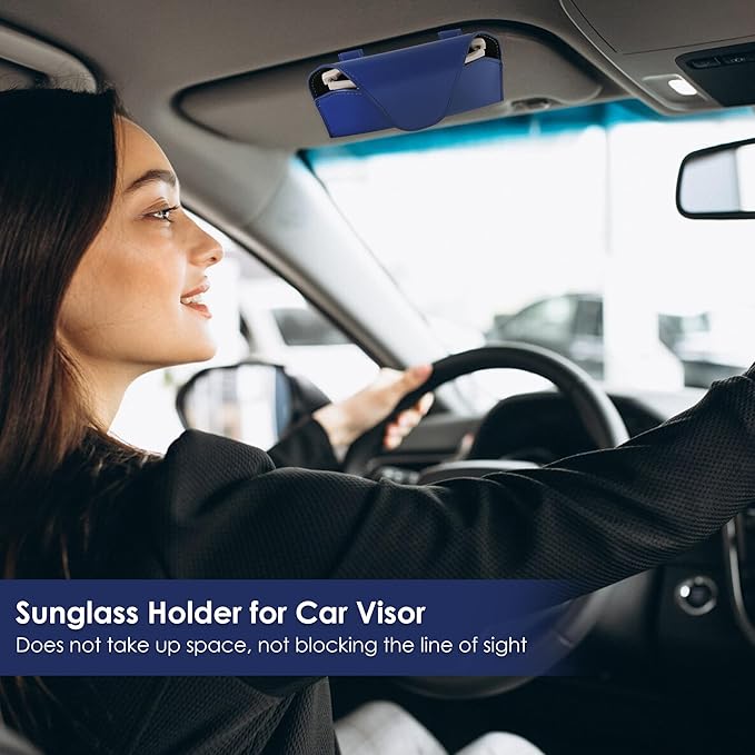 Sunglass Holder for Car Visor, Car Sunglasses Holder Eyeglasses Holder for Visor Accessories