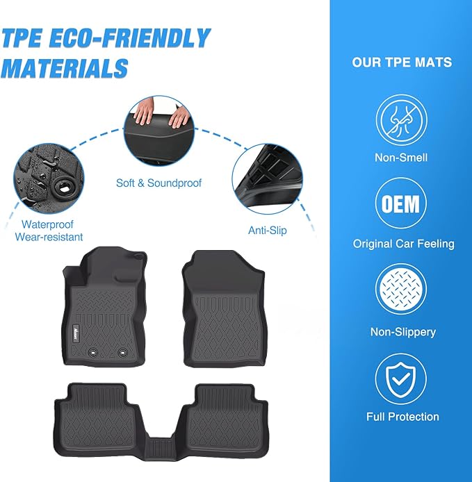 Nilight TPE Floor Mats for Subaru Crosstrek Impreza 2024 2025 2026,All Weather Custom Fit Heavy Duty Floor Liners