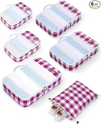 ECOHUB 6 Set Packing Cubes for Travel Suitcase Organizer Bags for Luggage Lightweight Carry On Suitcase with Lable & Personal