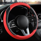 Car Steering Wheel Cover, Leather Steering Wheel Cover,Universal 15 inch Anti-Slip Comfortable Steering Wheel Covers Men Wome