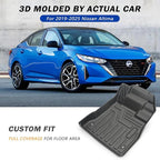 KUST Custom Fit Floor Mats for 2019-2025 2026 Nissan Altima Accessories All Weather Floor Mat Carpet Liners Front Rear 2 Row Seat Black Liner TPE