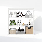 Furinno Cubic Closet Organizers and Storage, 9-Cube Closet Organizer, Open Shelf Closet Storage, Extra Thick Frame for Wardro