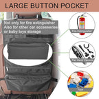 Buraku Vehicle Seat Back Organizer for Fire Extinguisher | Car Vacuum Storage Pouch | Road Travel Kids Toys Accessories Stora