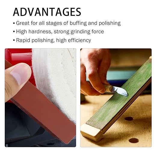 SCOTTCHEN Buffing Polishing Cutting Compounds 20 Oz.Kit-Green Fine/White Medium/Red Coarse,for Stainless Steel Aluminum Jewelry - 3 Pcs