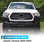 Front License Plate Frame Compatible with Toyota Tacoma 2016 2017 2018 2019 2020 2021 2022 2023, Bumper License Frame Holder 