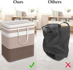 StorageRight Large Collapsible Laundry Basket Hamper with Easy Carry Handles，Freestanding Clothes Hampers for Laundry, Bedroo