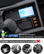 Autorder Center Console Organizer for 2023 2024 2025 2026 Kia NIRO Accessories Gear Shift Storage Box Gear Shifter Insert Tray with Black Mats