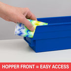 Akro-Mils 30120 Plastic Shelf Bins, Heavy Duty Storage Bins for Garage, Closet, and Drawer Organization, 12" x 4" x 4", Green