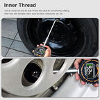 Semi Truck Digital Tire Pressure Gauge 200 PSI with LCD Color Screen, Heavy Duty Dual Head Chuck Tire Guage, ANSI B40.1 Certified - for Semi Trucks, Trucks, Cars, SUVs