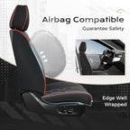 Coverado Car Seat Covers Full Set, Seat Covers for Cars, Front Seat Covers and Back Seat Cover Waterproof Leather Automotive 