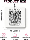 Black Christian Car Air Freshener 4 Pcs, Girly Black Bow Floral Religious Hanging Air Freshener for Cars Closet Drawer Books,
