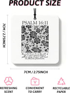 Black Christian Car Air Freshener 4 Pcs, Girly Black Bow Floral Religious Hanging Air Freshener for Cars Closet Drawer Books,
