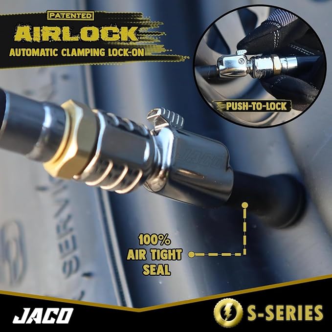 JACO Lightning S-Series Tire Air Chuck - 1/4" F-NPT (Open Flow)