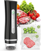 FEPPO Vacuum Sealer for Food with Visible Water Tank, Handheld Saver Compact Vacuum Sealer Machine with 30 Reusable Bags for 