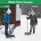 Large Garden Shovel, Multifunctional Cleaning Shovel 63 Inch Large Ice Scraper Heavy Duty Garden Tool for Weeding, Lawn Edging, Scraping and Ice Removal,Black