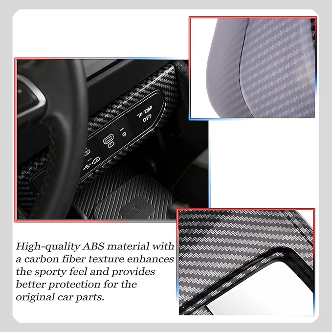 Center Console Switch Cover,for Kia K4 2024 2025 2026, Door Panel Cover,USB Panel Cover,Charging Port USB Hole Protective Cover - Carbon Fiber Protective Accessories
