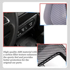 Center Console Switch Cover,for Kia K4 2024 2025 2026, Door Panel Cover,USB Panel Cover,Charging Port USB Hole Protective Cover - Carbon Fiber Protective Accessories