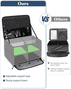 Golf Trunk Organizer, Waterproof Car Golf Locker with Separate Ventilated Compartment for 2 Pair Shoes, Golf Storage for Balls